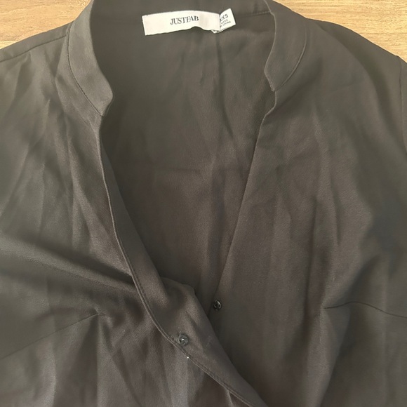 JustFab Woman’s Sheer Wrap Blouse- EUC - Picture 6 of 12